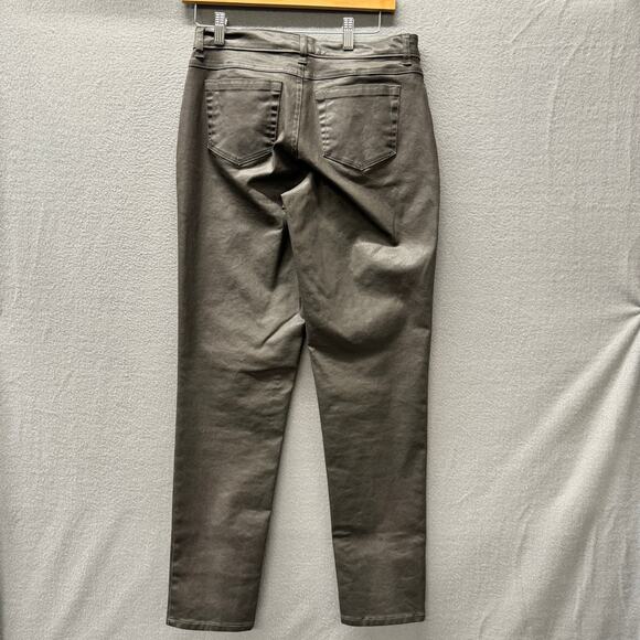 Ecru Jeans Womens 8 (30x31 ACTUAL) Gray Morrison Leather-Look Denim - Picture 3 of 8